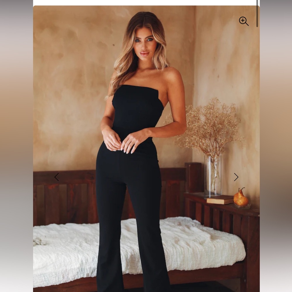 Hello Molly Black Strapless Jumpsuit